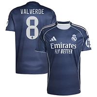 Federico Valverde Men's adidas Blue Real Madrid 2025/26 Away Replica Custom Jersey