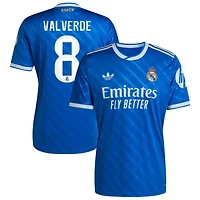 Federico Valverde Men's adidas  Blue Real Madrid 2025/26 Third Replica Custom Jersey