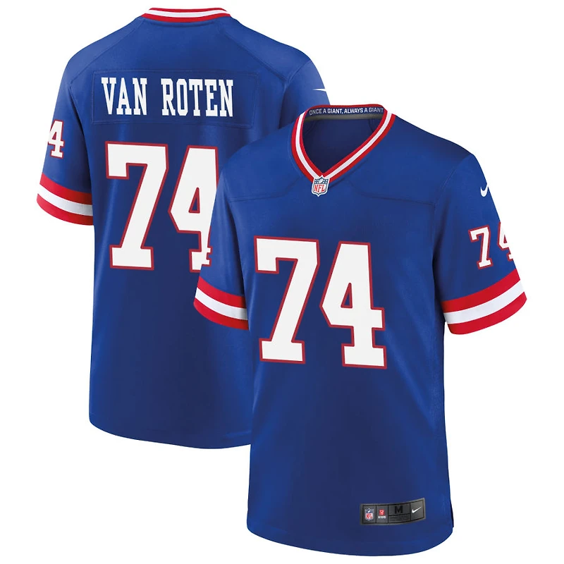 Greg Van Roten Men's Nike Royal New York Giants Classic Custom Game Jersey