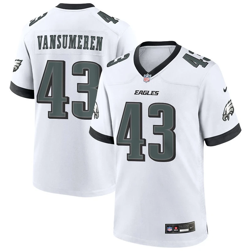 Ben VanSumeren Men's Nike White Philadelphia Eagles Custom Game Jersey