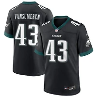 Ben VanSumeren Men's Nike Black Philadelphia Eagles Alternate Custom Game Jersey