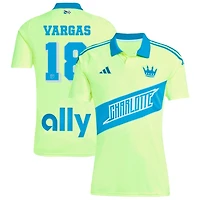 Kerwin Vargas Men's adidas Yellow Charlotte FC 2025 Third Replica Custom Jersey