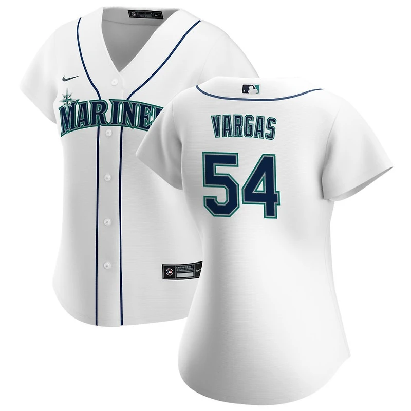 Carlos Vargas Women's Nike White Seattle Mariners Home Replica Custom Jersey