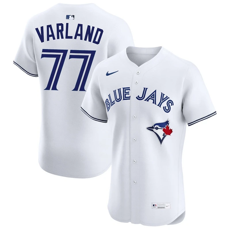 Louis Varland Men's Nike White Toronto Blue Jays Home Elite Custom Jersey