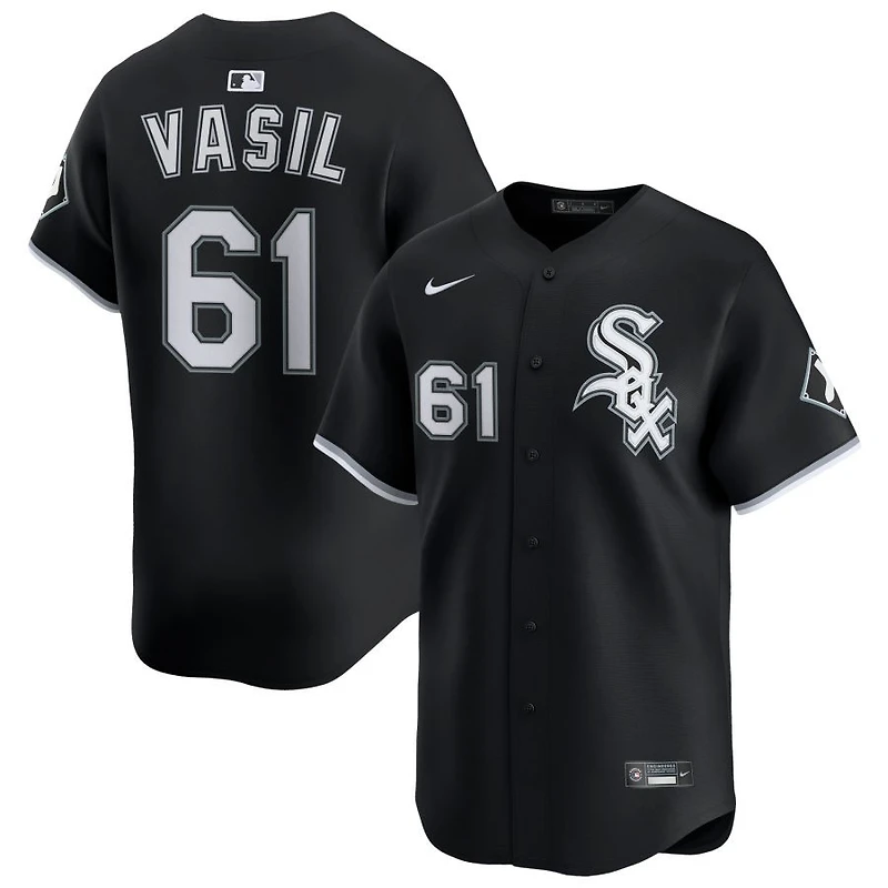 Mike Vasil Men's Nike Black Chicago White Sox Alternate Limited Custom Jersey