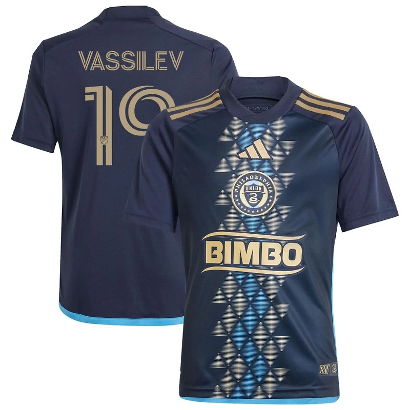 Indiana Vassilev Youth adidas  Navy Philadelphia Union 2024 The XV Kit Replica Custom Jersey
