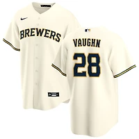 Andrew Vaughn Men's Nike Cream Milwaukee Brewers Home Replica Custom Jersey