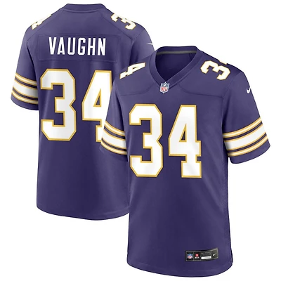 Zemaiah Vaughn Men's Nike Purple Minnesota Vikings Classic Custom Game Jersey