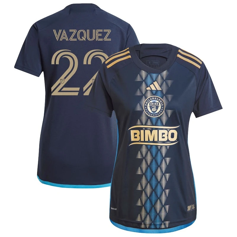 David Vazquez Women's adidas Navy Philadelphia Union 2024 The XV Kit Replica Custom Jersey