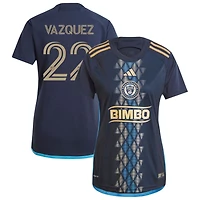 David Vazquez Women's adidas  Navy Philadelphia Union 2024 The XV Kit Replica Custom Jersey