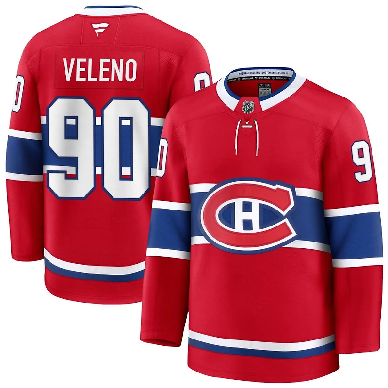 Joe Veleno Men's Fanatics Red Montreal Canadiens Home Premium Custom Jersey