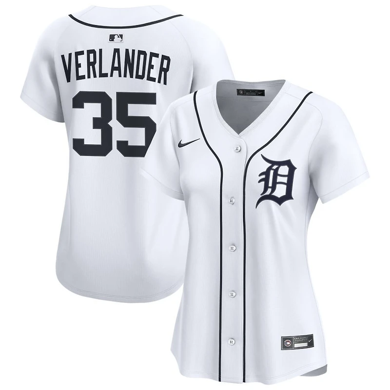 Justin Verlander Women's Nike White Detroit Tigers Home Limited Custom Jersey