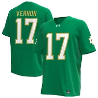 Brenan Vernon Men's Under Armour Kelly Green Notre Dame Fighting Irish Alternate NIL Pick-A-Player Replica Football Jersey
