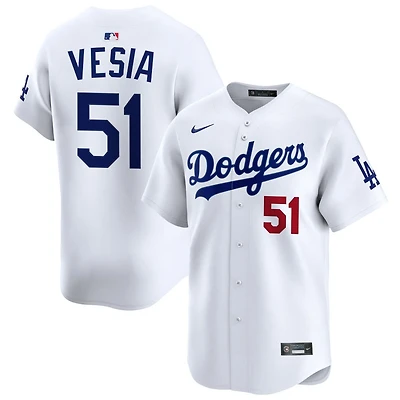 Alex Vesia Men's Nike White Los Angeles Dodgers Home Limited Custom Jersey