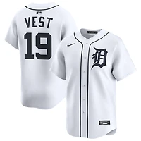 Will Vest Men's Nike White Detroit Tigers Home Limited Custom Jersey