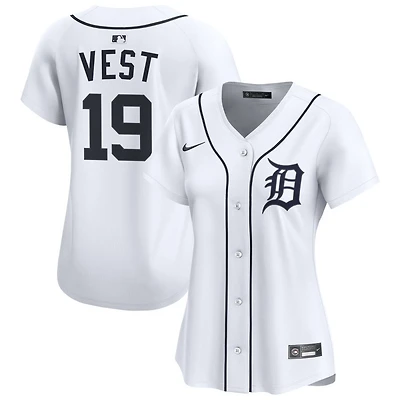 Will Vest Women's Nike White Detroit Tigers Home Limited Custom Jersey