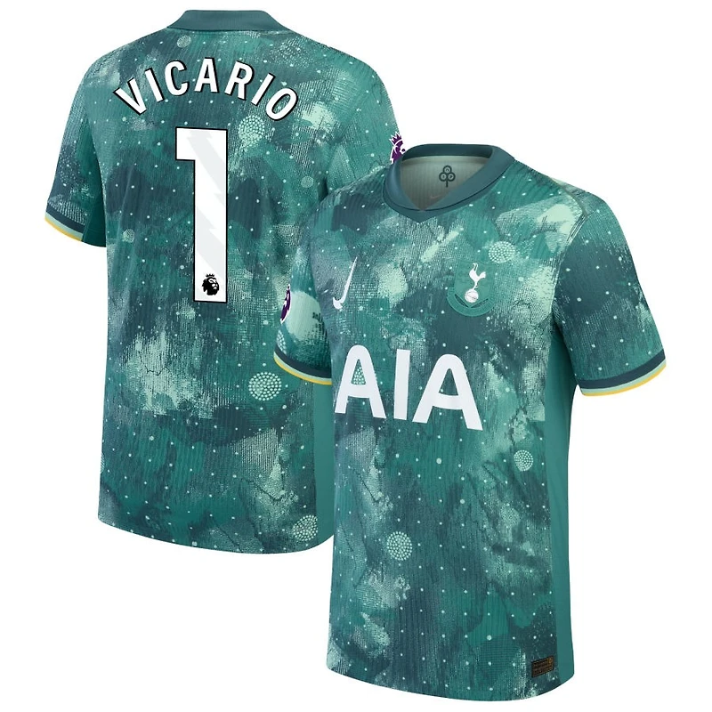 Guglielmo Vicario Men's Nike  Green Tottenham Hotspur 2024/25 Third Authentic Custom Jersey
