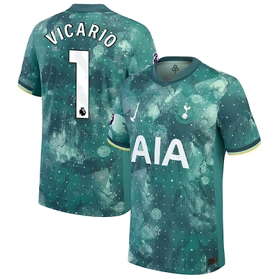 Guglielmo Vicario Men's Nike  Green Tottenham Hotspur 2024/25 Third Authentic Custom Jersey