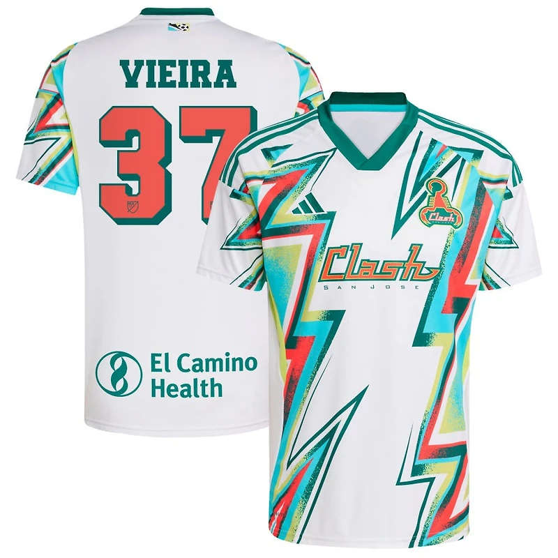 Ronaldo Vieira Men's adidas White San Jose Earthquakes 2025 Third Replica Custom Jersey