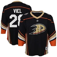 Jeffrey Viel Youth  Black Anaheim Ducks Home Replica Custom Jersey
