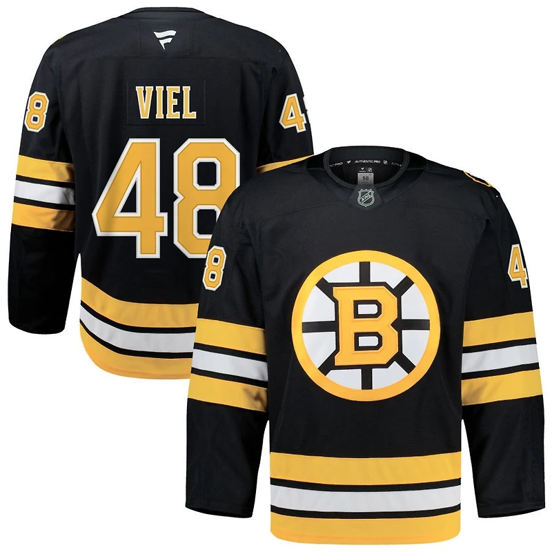 Jeffrey Viel Men's Fanatics Black Boston Bruins Home Authentic Pro Custom Jersey