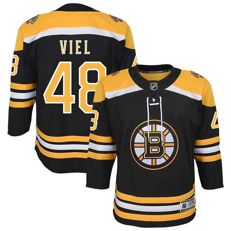Jeffrey Viel Youth Black Boston Bruins Home Custom Premier Jersey