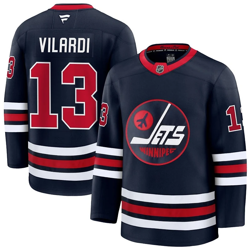 Gabriel Vilardi Men's Fanatics Navy Winnipeg Jets Alternate Premium Custom Jersey