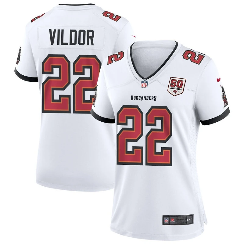 Kindle Vildor Women's Nike White Tampa Bay Buccaneers 50th Season Custom Game Jersey
