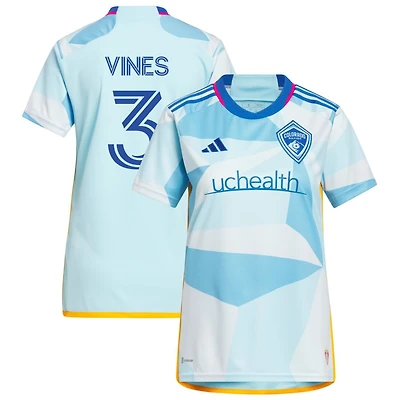 Sam Vines Women's adidas Light Blue Colorado Rapids 2023 New Day Kit Replica Custom Jersey