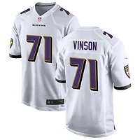 Carson Vinson Men's Nike White Baltimore Ravens Custom Game Jersey