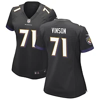 Carson Vinson Women's Nike Black Baltimore Ravens Alternate Custom Game Jersey