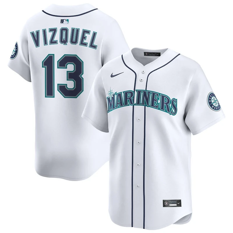 Omar Vizquel Men's Nike White Seattle Mariners Home Limited Pick-A-Player Retired Roster Jersey