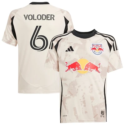 Robert Voloder Youth adidas  Tan New York Red Bulls 2025 Stone Kit Replica Custom Jersey