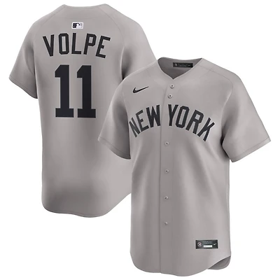 Anthony Volpe Men's Nike Gray New York Yankees Away Limited Custom Jersey