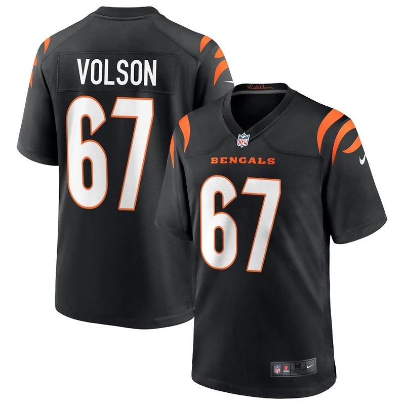 Cordell Volson Men's Nike Black Cincinnati Bengals Game Custom Jersey