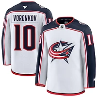 Dmitri Voronkov Men's Fanatics White Columbus Blue Jackets Away Premium Custom Jersey