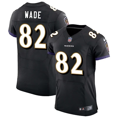 Dayton Wade Men's Nike Black Baltimore Ravens Speed Machine Elite Custom Jersey