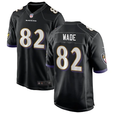 Dayton Wade Men's Nike Black Baltimore Ravens Alternate Custom Game Jersey