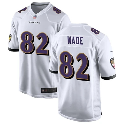 Dayton Wade Men's Nike White Baltimore Ravens Custom Game Jersey