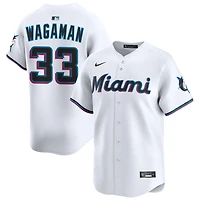Eric Wagaman Youth Nike  White Miami Marlins Home Custom Limited Jersey