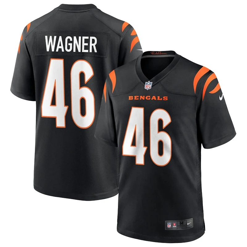 William Wagner Men's Nike Black Cincinnati Bengals Game Custom Jersey