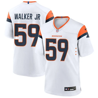 Johnny Walker Jr Men's Nike White Denver Broncos Custom Game Jersey
