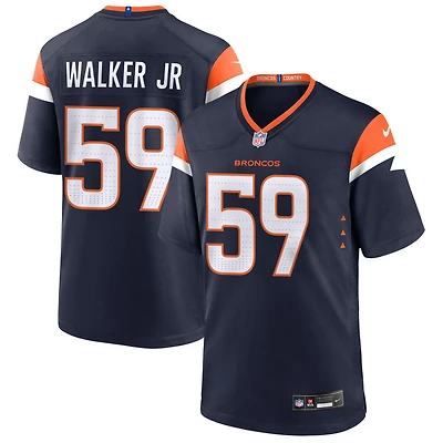 Johnny Walker Jr Men's Nike  Navy Denver Broncos Alternate Mile High Collection Custom Game Jersey