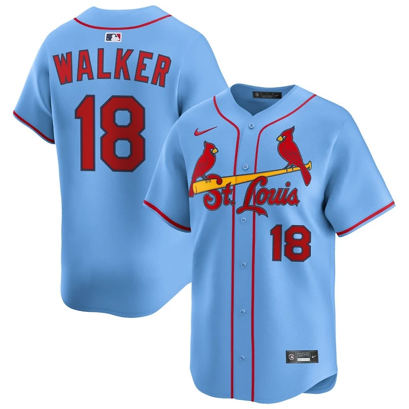 Jordan Walker Men's Nike Light Blue St. Louis Cardinals Alternate Limited Custom Jersey