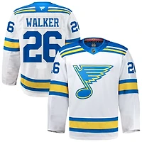 Nathan Walker Men's Fanatics White St. Louis Blues Away Authentic Pro Custom Jersey