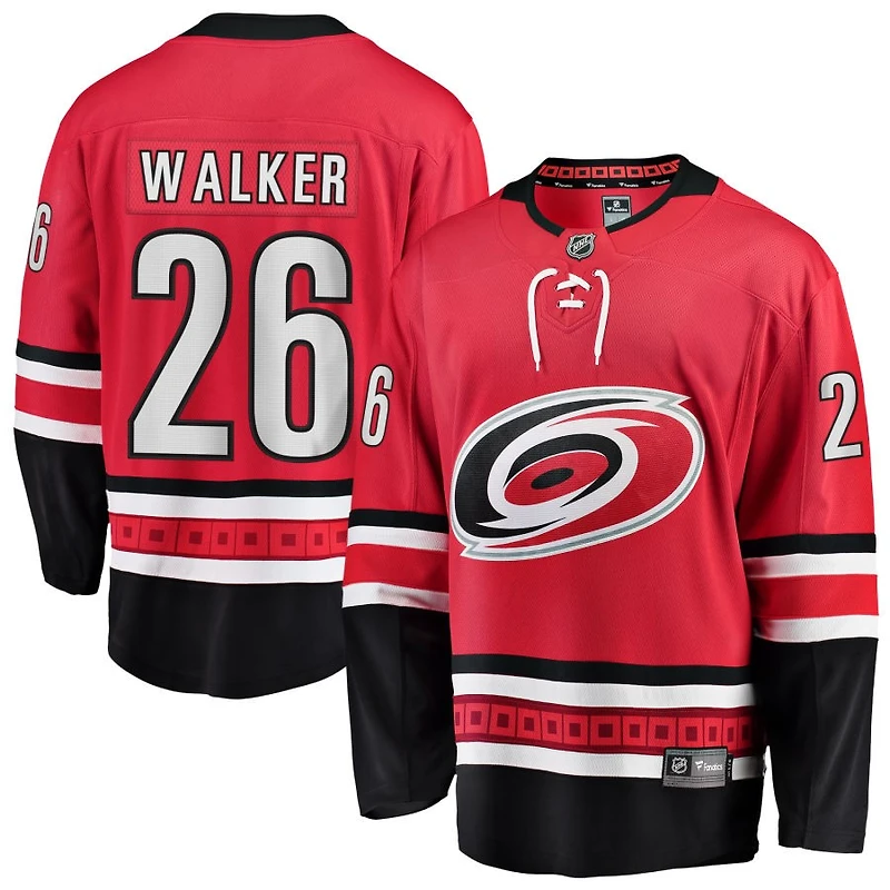 Sean Walker Men's Fanatics Red Carolina Hurricanes Alternate Breakaway Custom Jersey