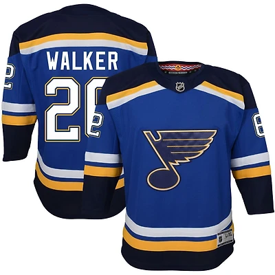 Nathan Walker Youth Blue St. Louis Blues Home Premier Custom Jersey