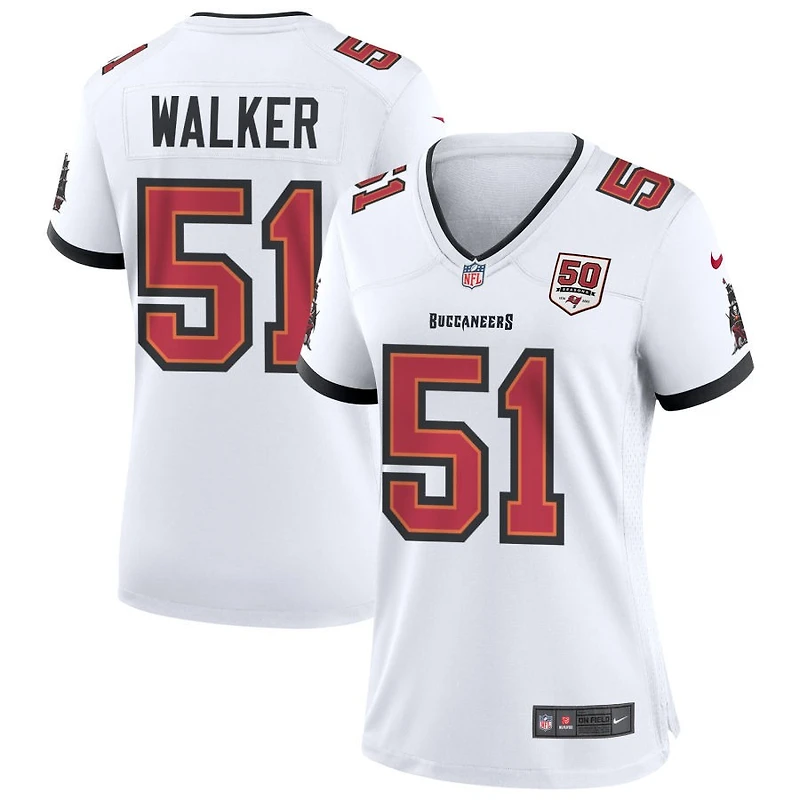 David Walker Women's Nike White Tampa Bay Buccaneers 50th Season Custom Game Jersey