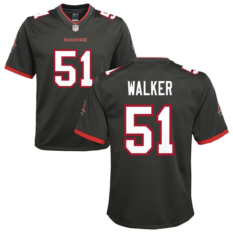 David Walker Youth Nike Pewter Tampa Bay Buccaneers Alternate Custom Game Jersey