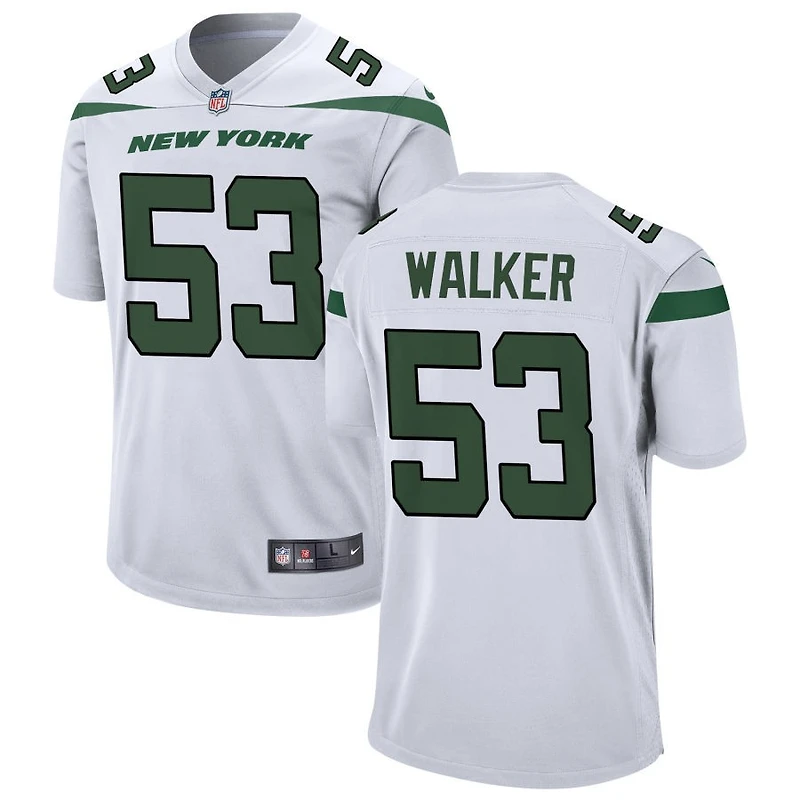 Mykal Walker Men's Nike White New York Jets Custom Game Jersey